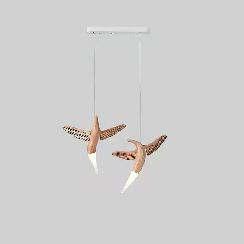 Elsilor Vogelinspirierte Holzpendelleuchte-Letslighting