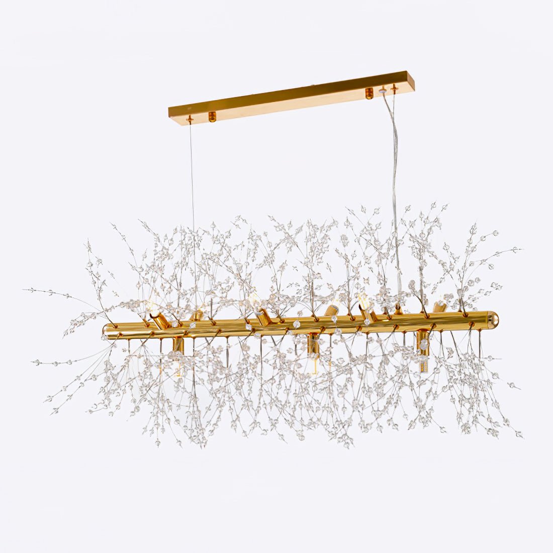 Lustra Kronleuchter Messing Lineare Kristallzweige-Letslighting