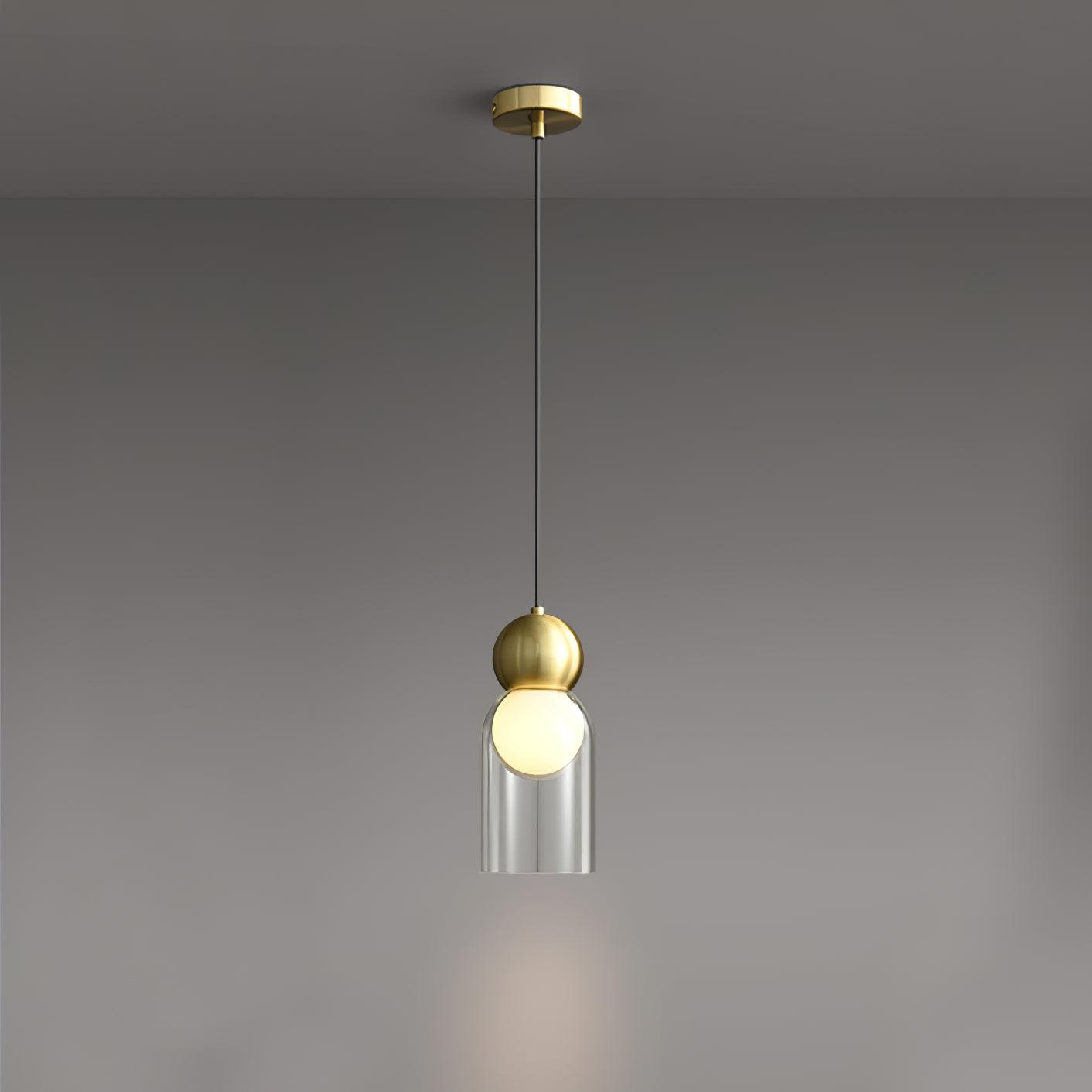Solara Pendelleuchte Messing Glas Nordic Geometrisch-Letslighting