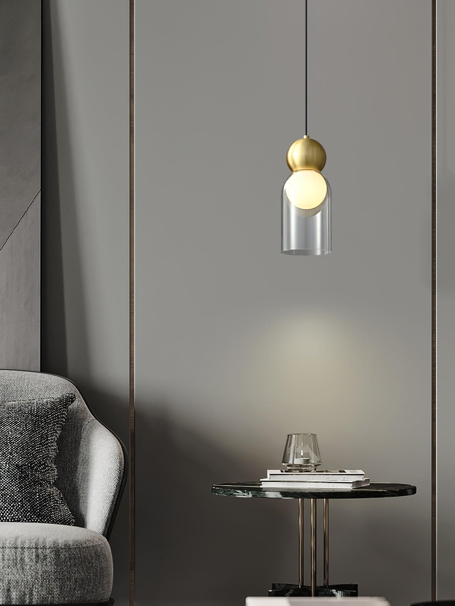 Solara Pendelleuchte Messing Glas Nordic Geometrisch-Letslighting