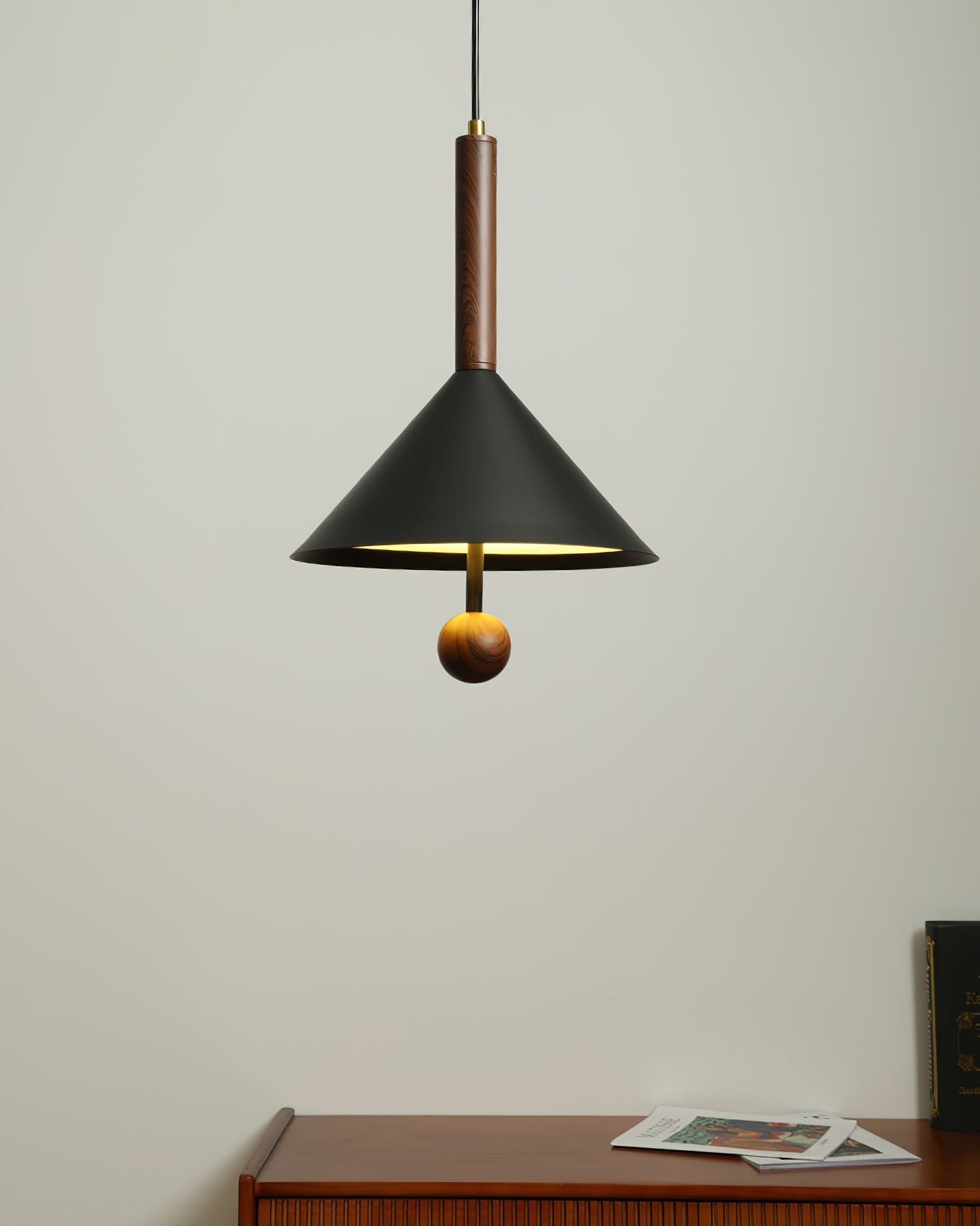 Veyra Kegel Pendelleuchte Modern Holz-Letslighting