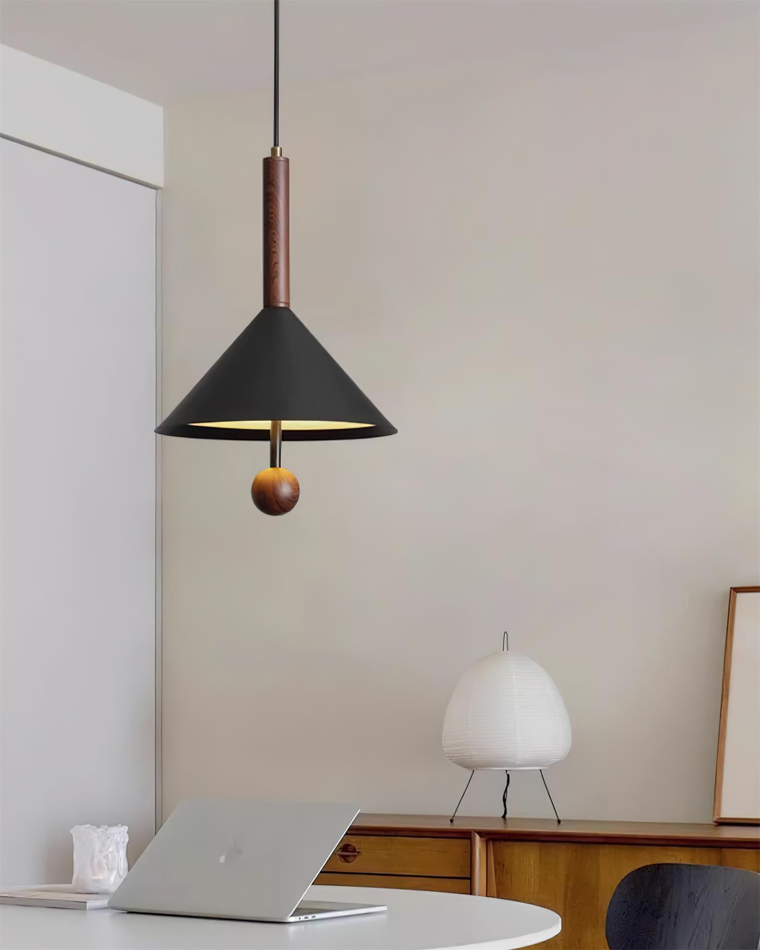 Veyra Kegel Pendelleuchte Modern Holz-Letslighting