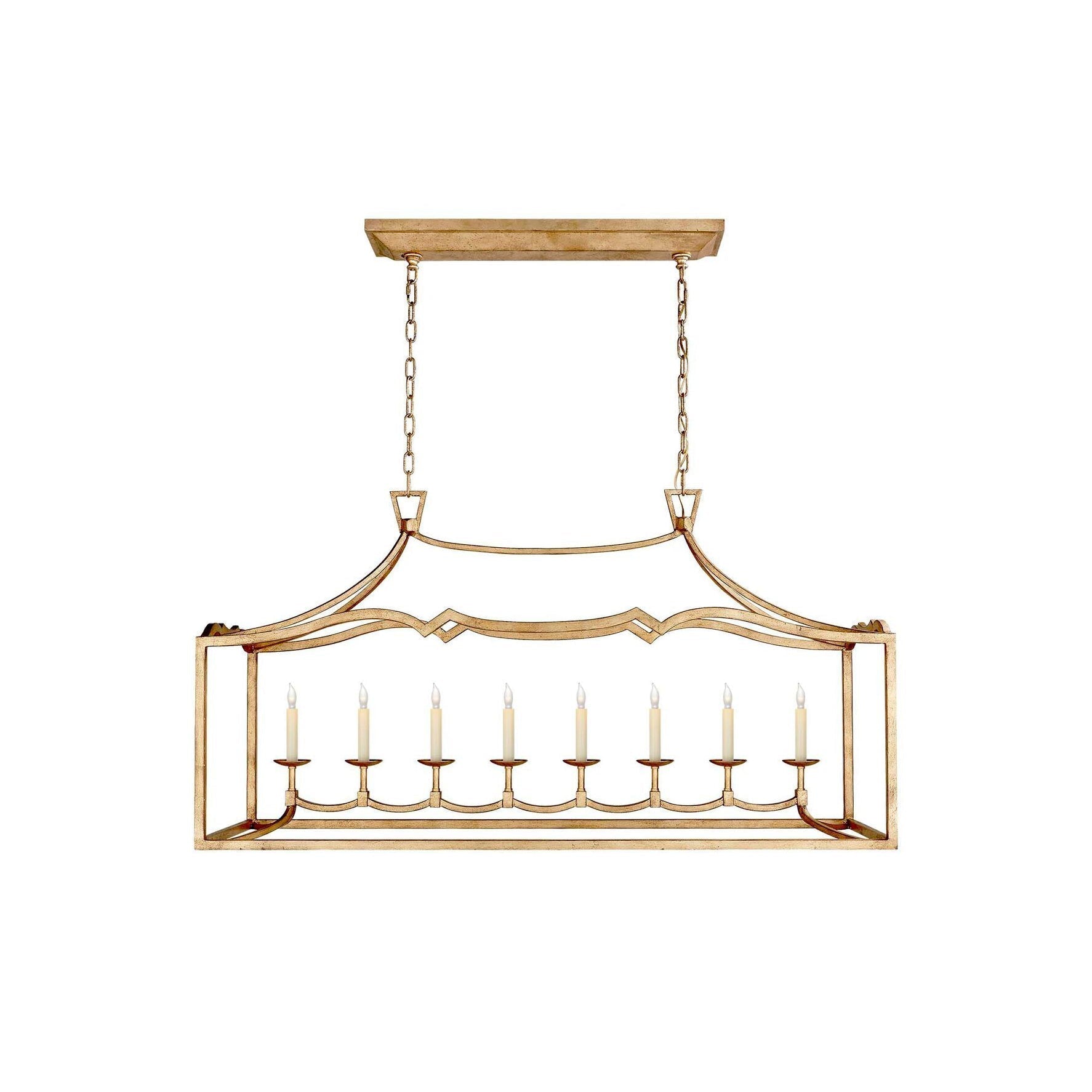Ripple Modern Minimalist Classic Linear Brass Metal Chandelier - Letslighting