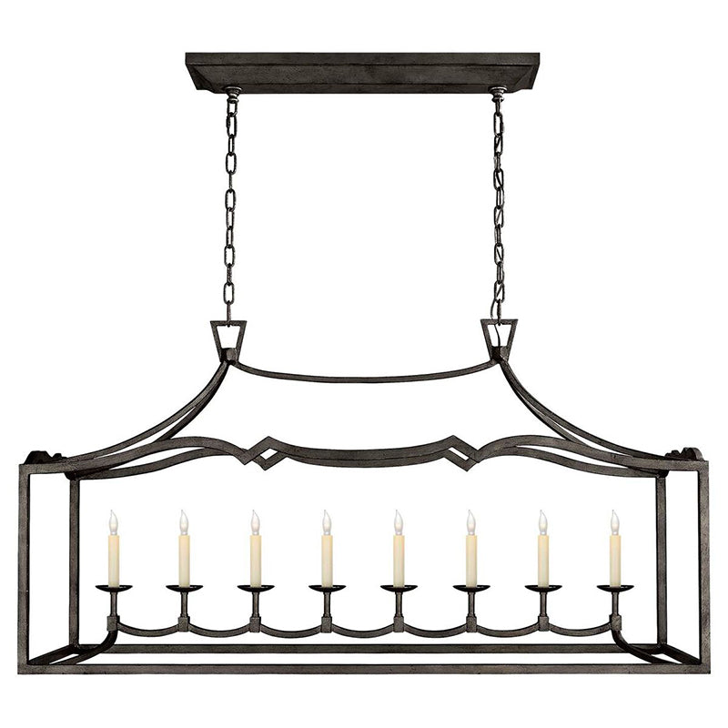 Ripple Modern Minimalist Classic Linear Brass Metal Chandelier - Letslighting