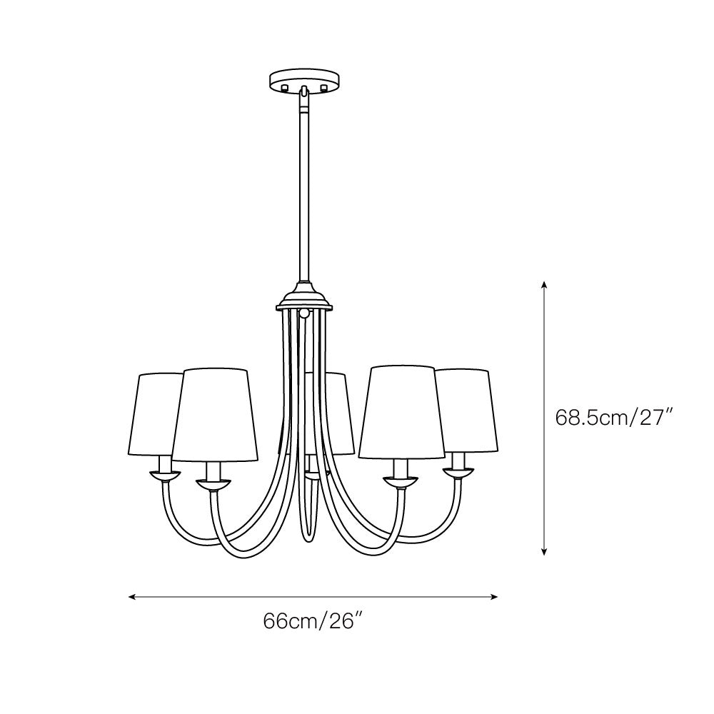 Trill Vintage Industrie Messing Stoff Kronleuchter-Letslighting