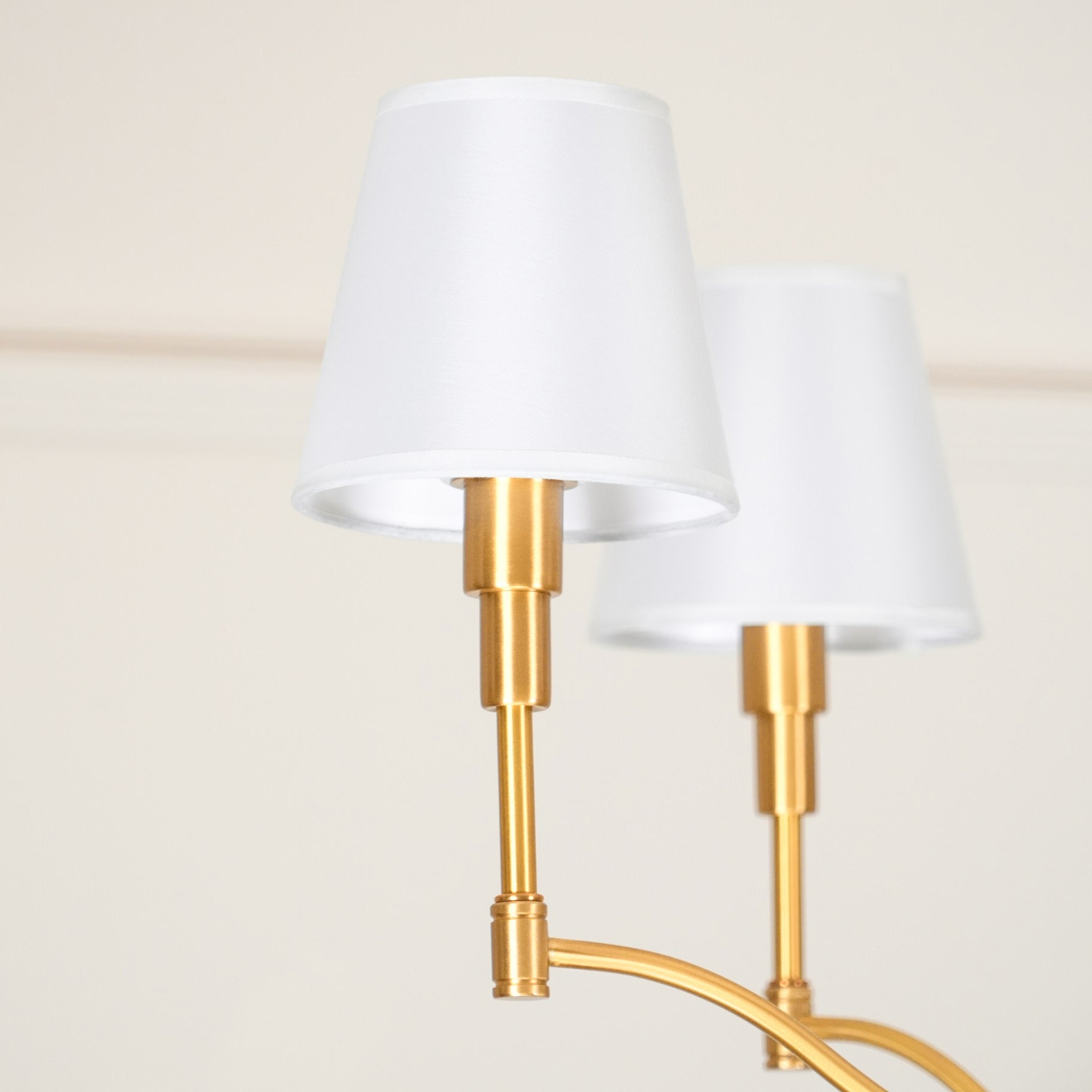 Unfold Vintage Traditionell Messing Stoff Kronleuchter-Letslighting