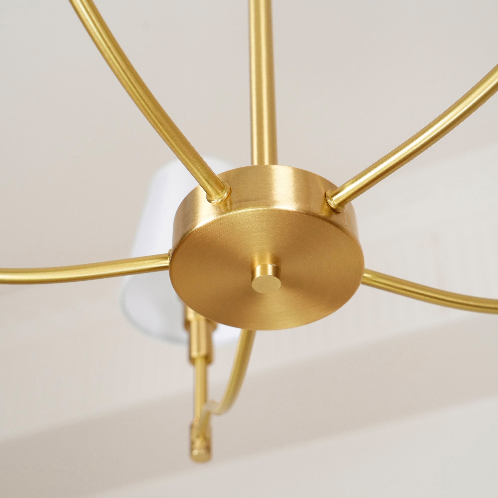 Unfold Vintage Traditionell Messing Stoff Kronleuchter-Letslighting
