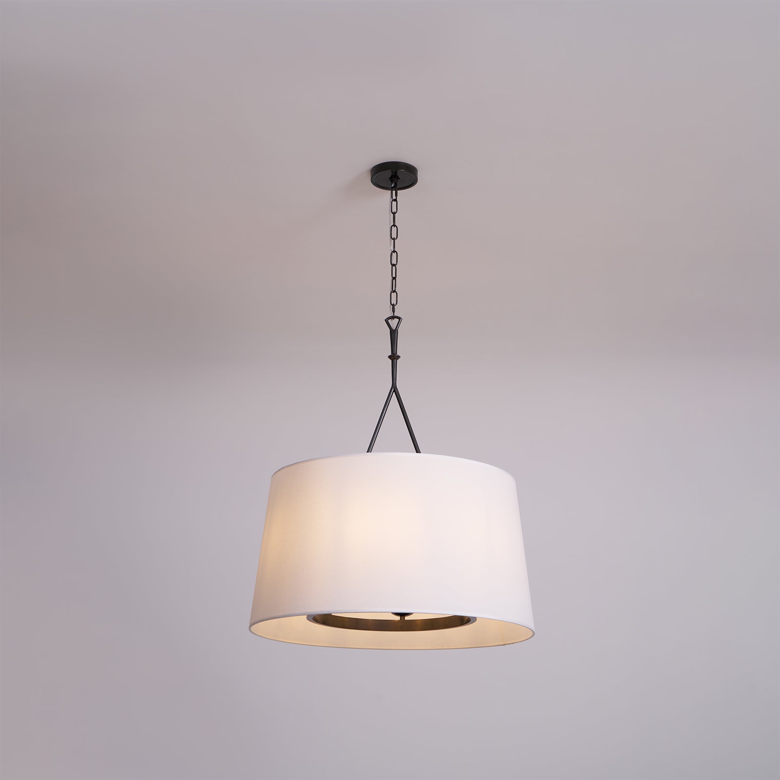Wink Messing Stoff Pendelleuchte-Letslighting