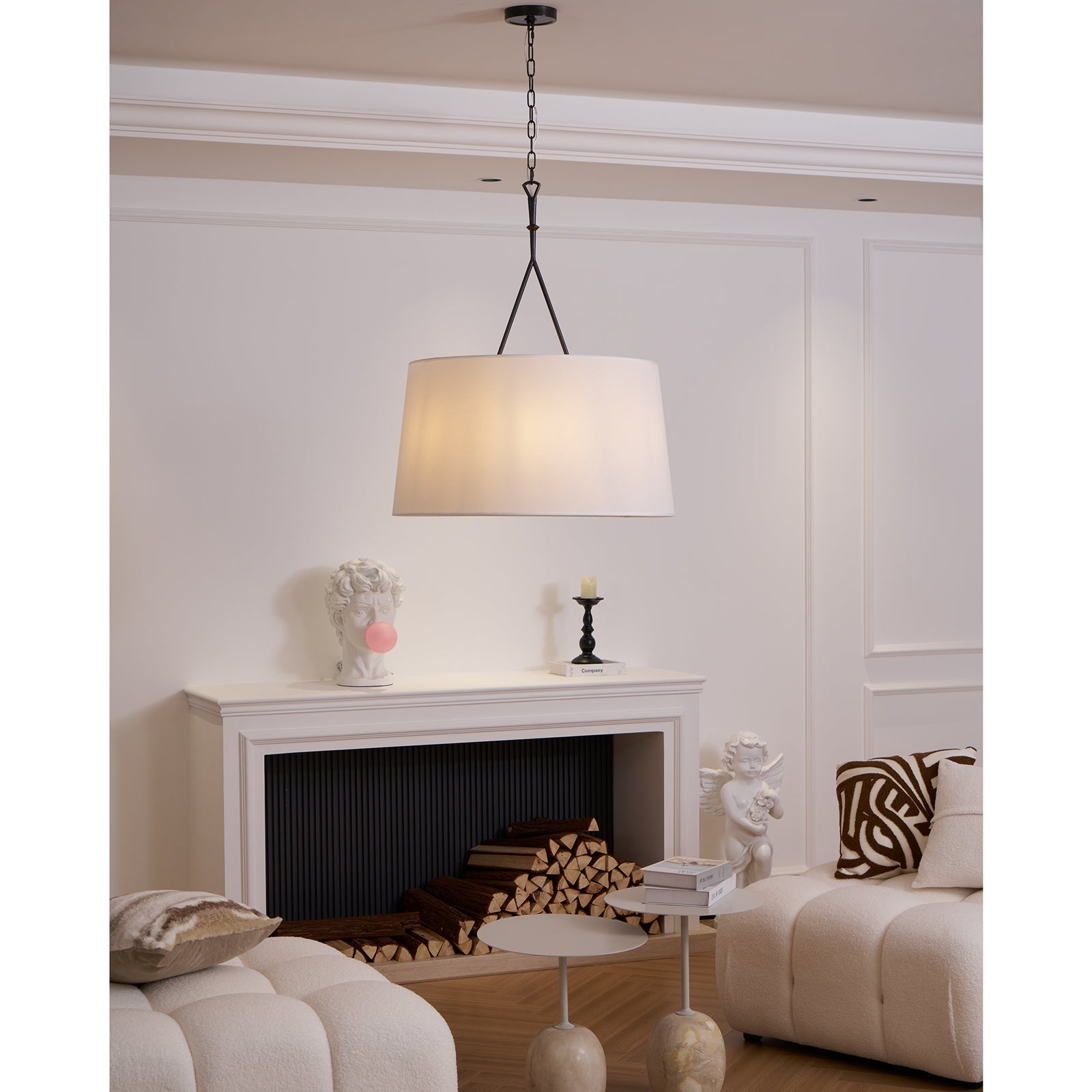 Wink Messing Stoff Pendelleuchte-Letslighting