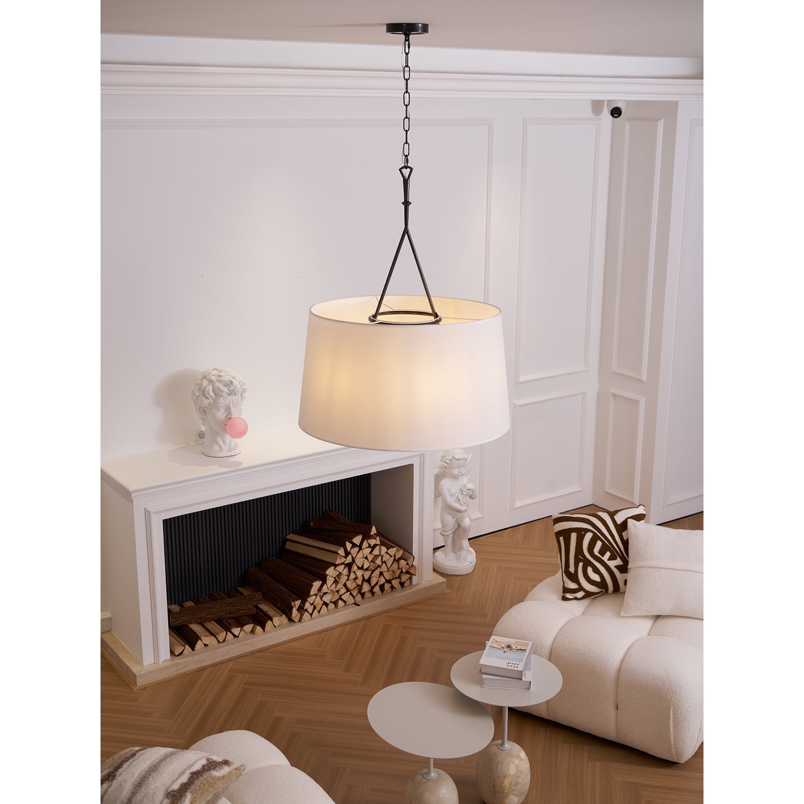 Wink Messing Stoff Pendelleuchte-Letslighting