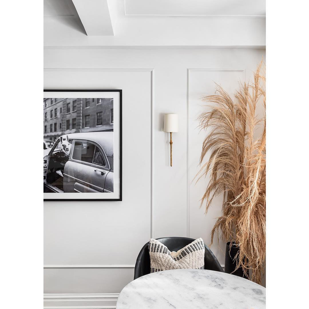 Yield Vintage Wandleuchte aus Messing mit Stoffbezug-Letslighting
