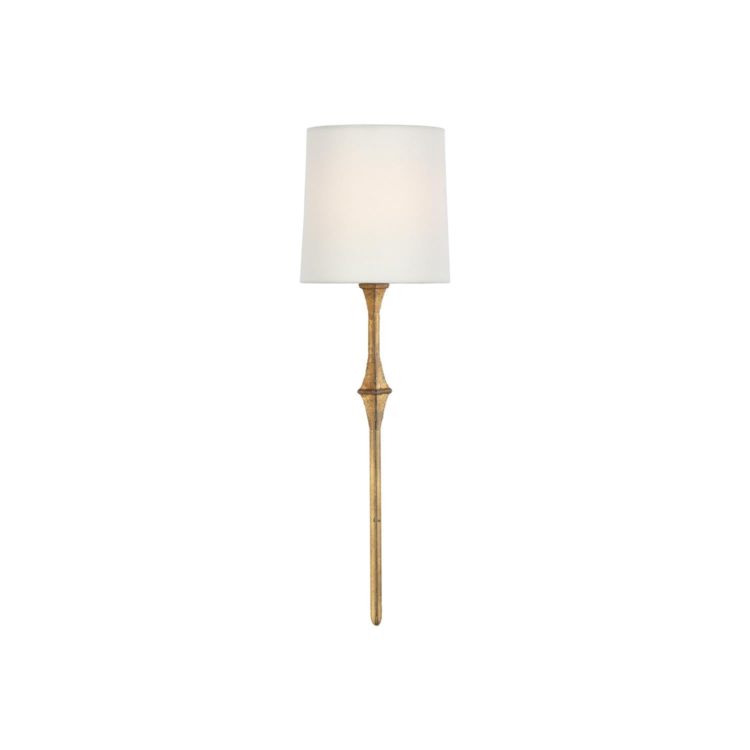Yield Vintage Wandleuchte aus Messing mit Stoffbezug-Letslighting
