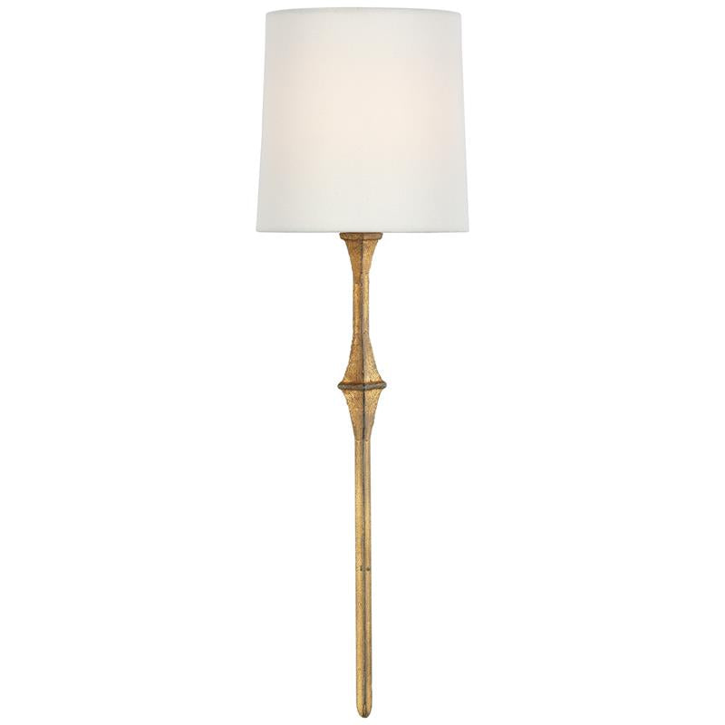Yield Vintage Wandleuchte aus Messing mit Stoffbezug-Letslighting