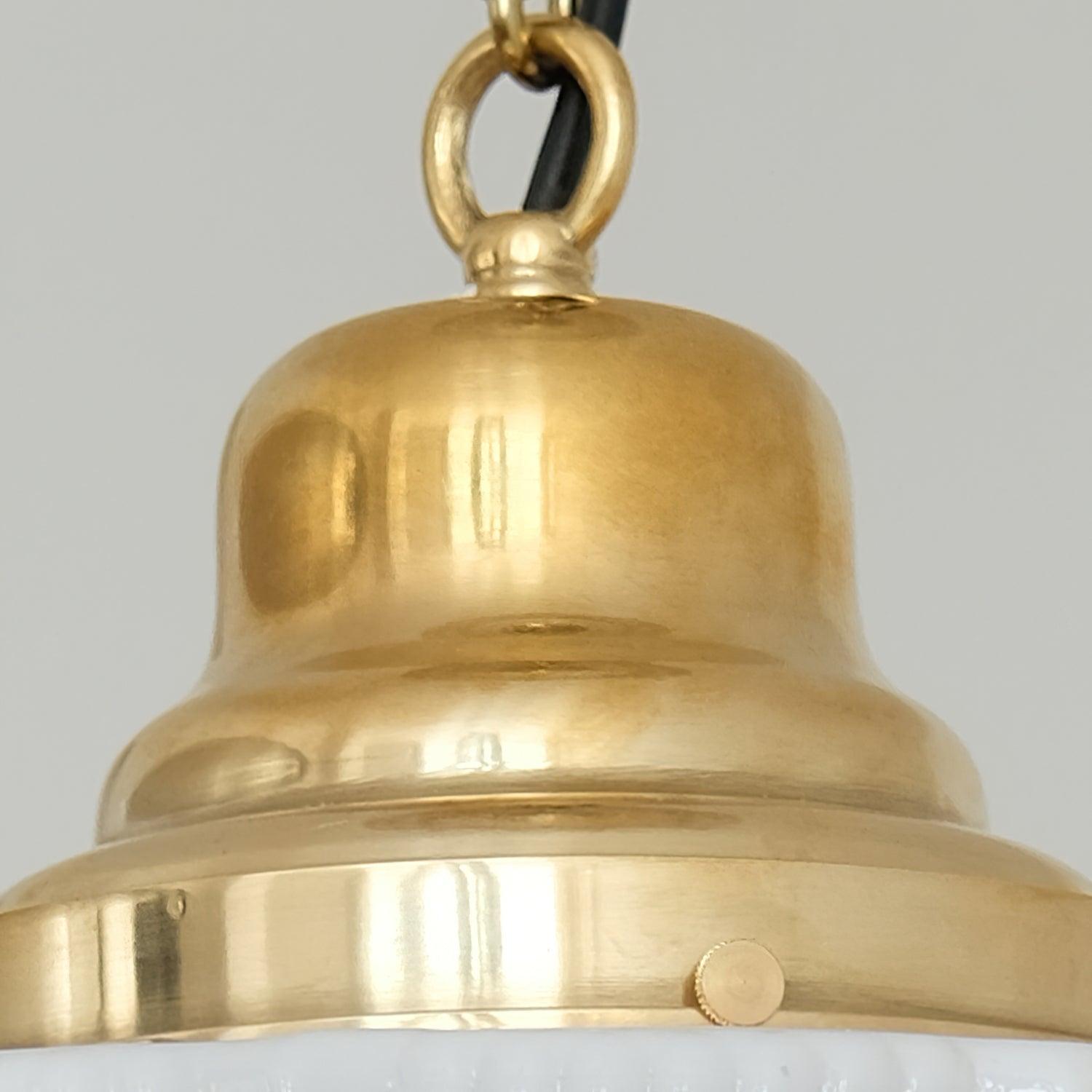 Lustra Pendelleuchte Messing Glas Gerippt-Letslighting