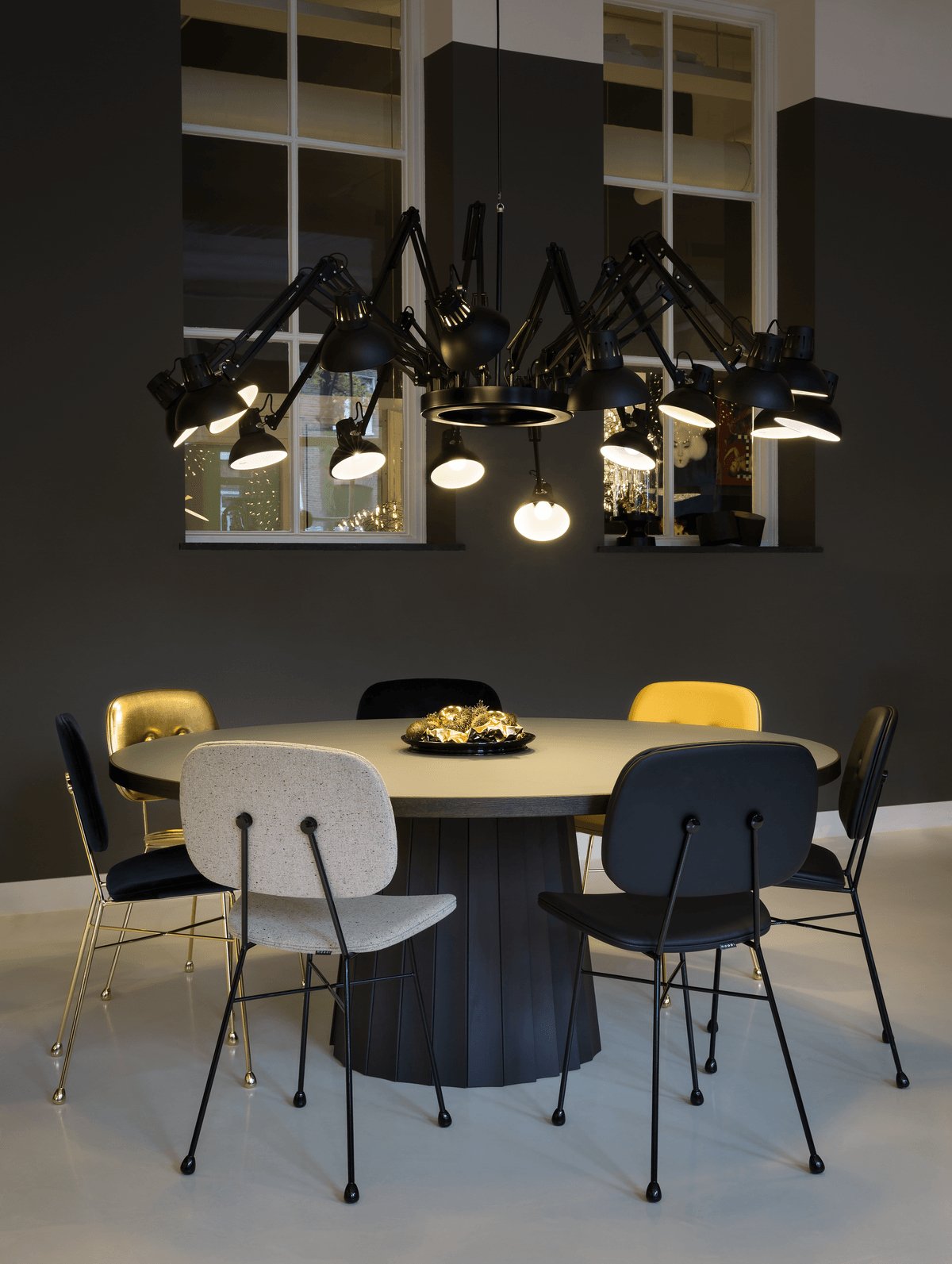 Lustra Kronleuchter Schwarz Verstellbar Multi Arm-Letslighting