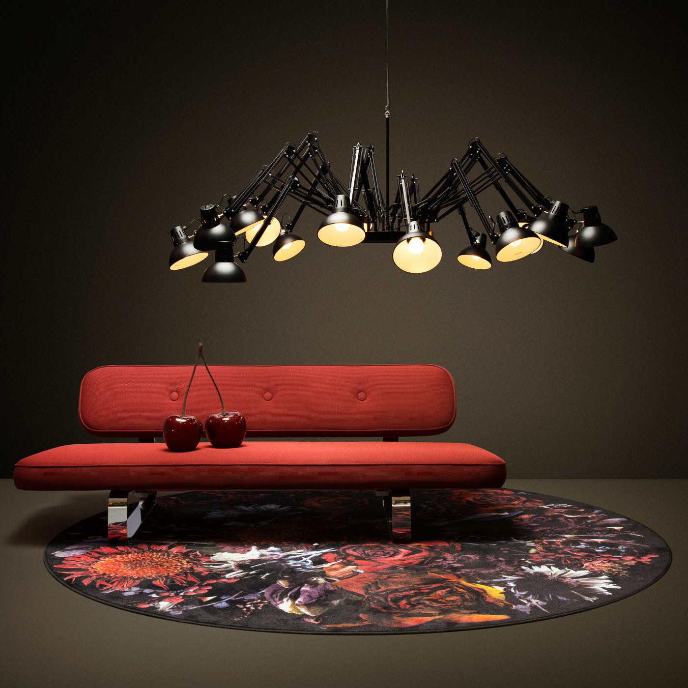 Lustra Kronleuchter Schwarz Verstellbar Multi Arm-Letslighting