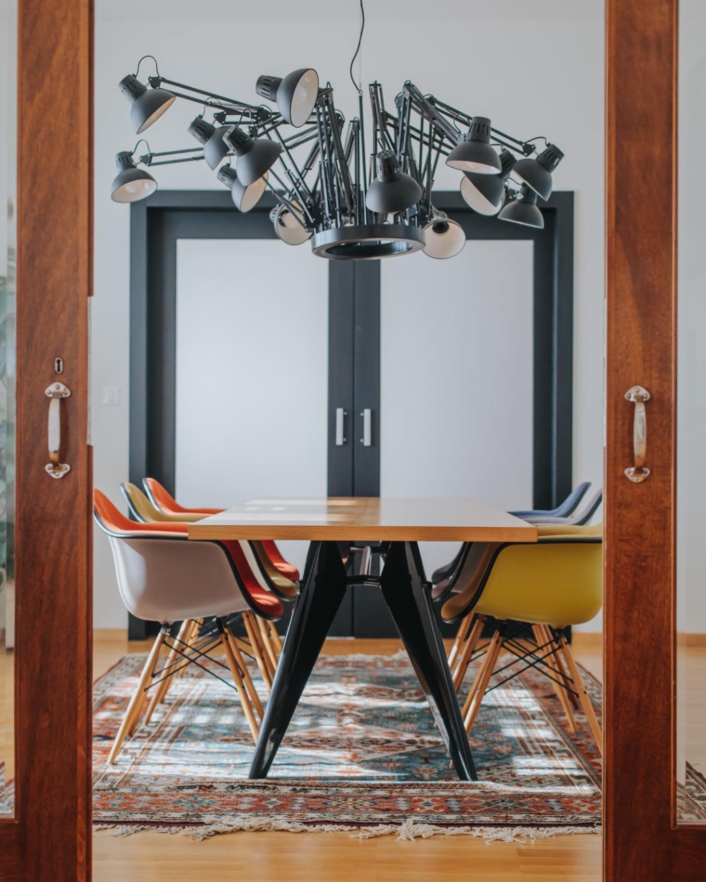 Lustra Kronleuchter Schwarz Verstellbar Multi Arm-Letslighting