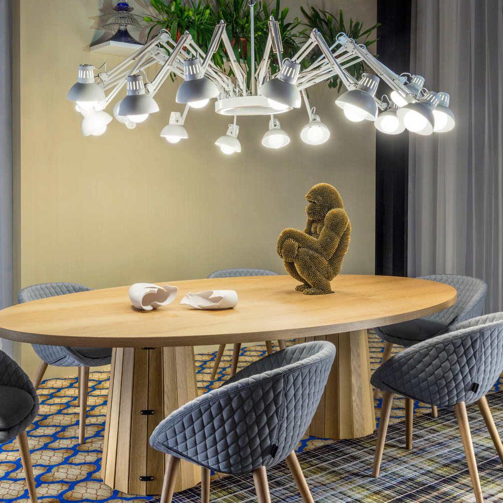 Lustra Kronleuchter Schwarz Verstellbar Multi Arm-Letslighting