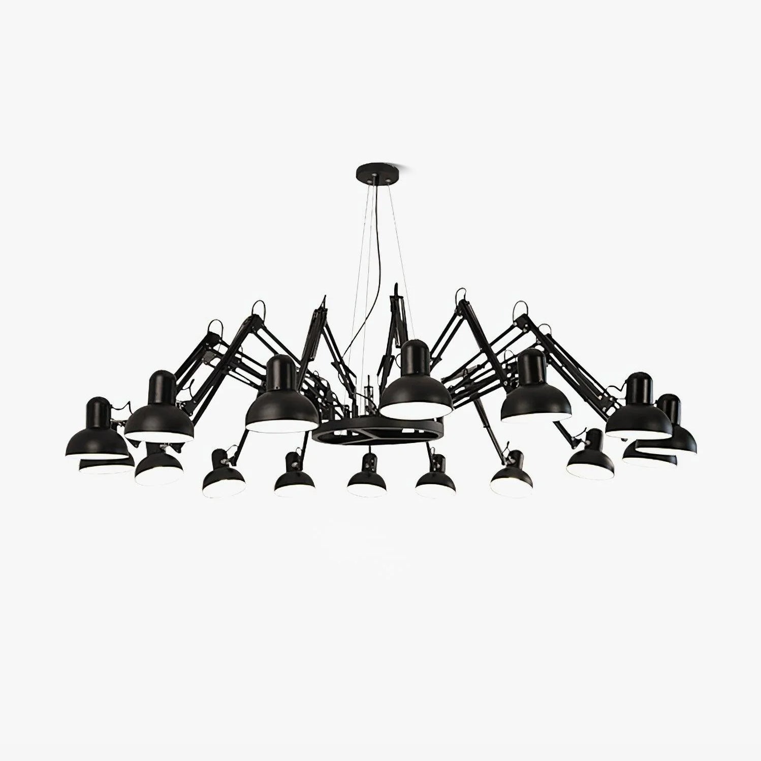 Lustra Kronleuchter Schwarz Verstellbar Multi Arm-Letslighting