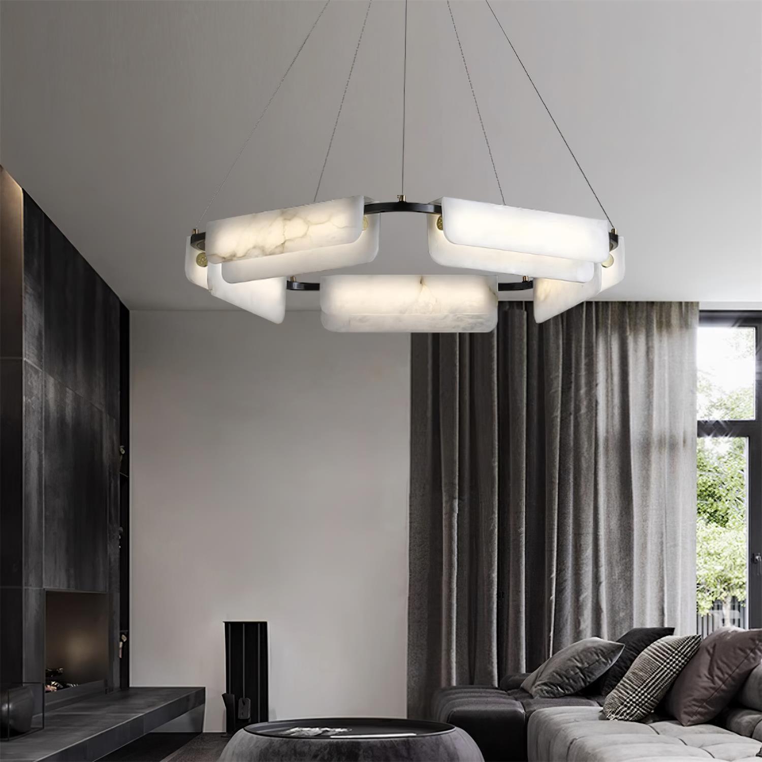Circona Alabaster Pendant Light Chandelier - Neutralighting