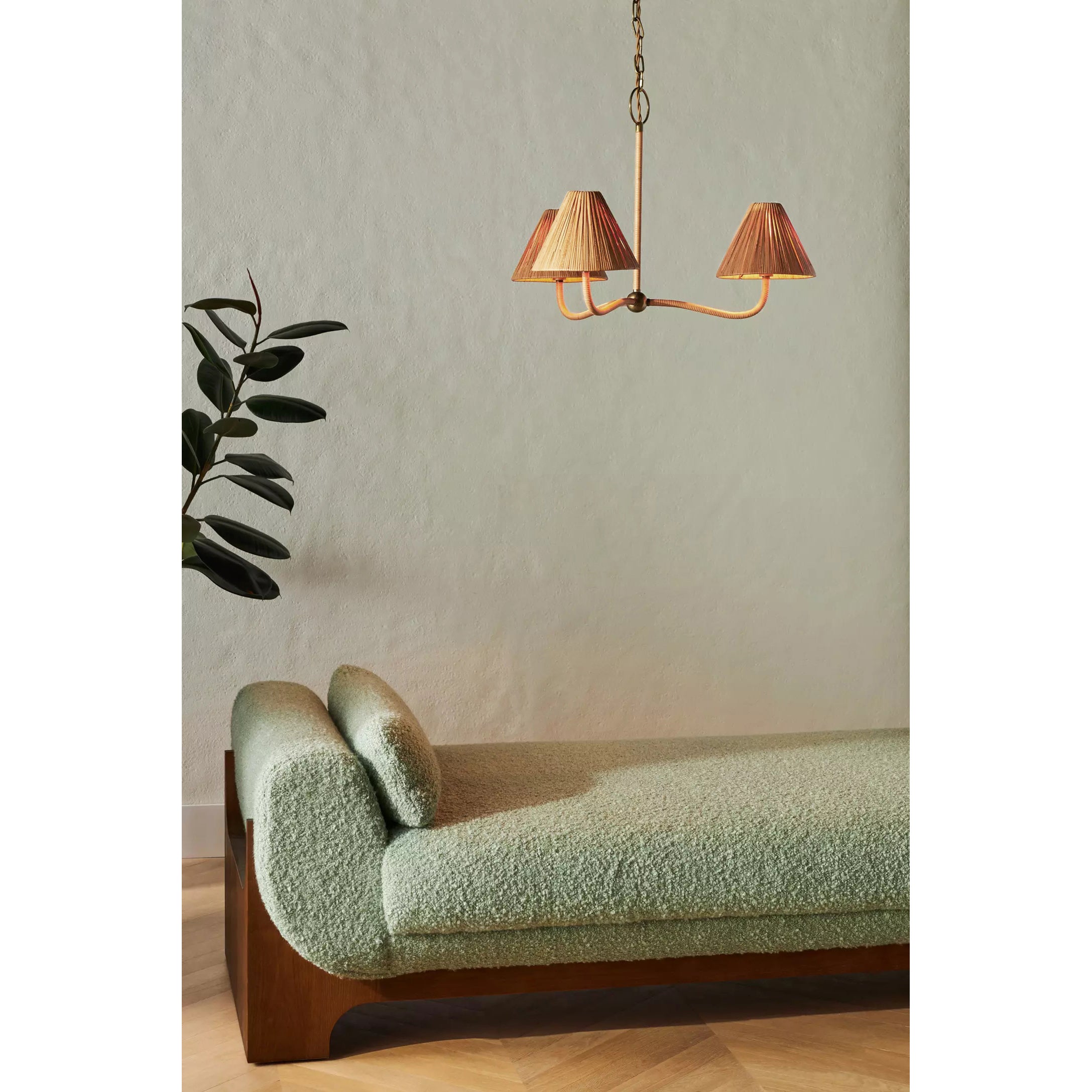 Delphine Eleganter Naturgeflecht-Rattan-Kronleuchter-Letslighting