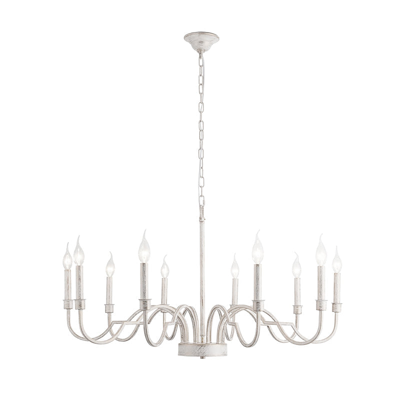 Oval Industrieller Vintage Kronleuchter aus Messing-Letslighting