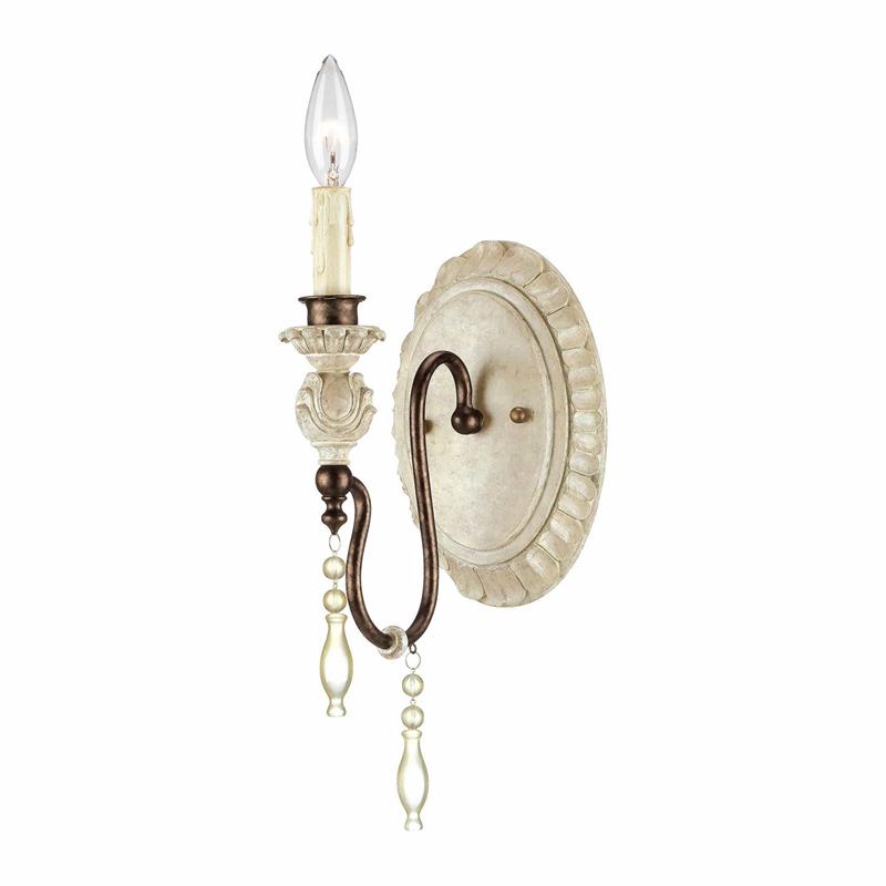 Quell Industrielle Vintage Wandleuchte aus Antikem Holz-Letslighting