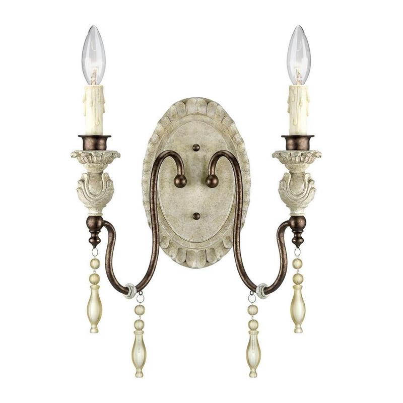 Quell Industrielle Vintage Wandleuchte aus Antikem Holz-Letslighting