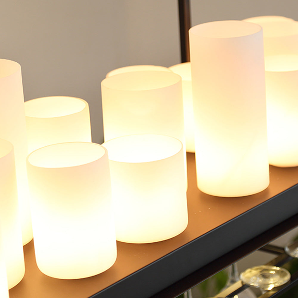Silva Design LED Pendelleuchte Wohnzimmer/Esszimmer Weiß/Schwarz Glas