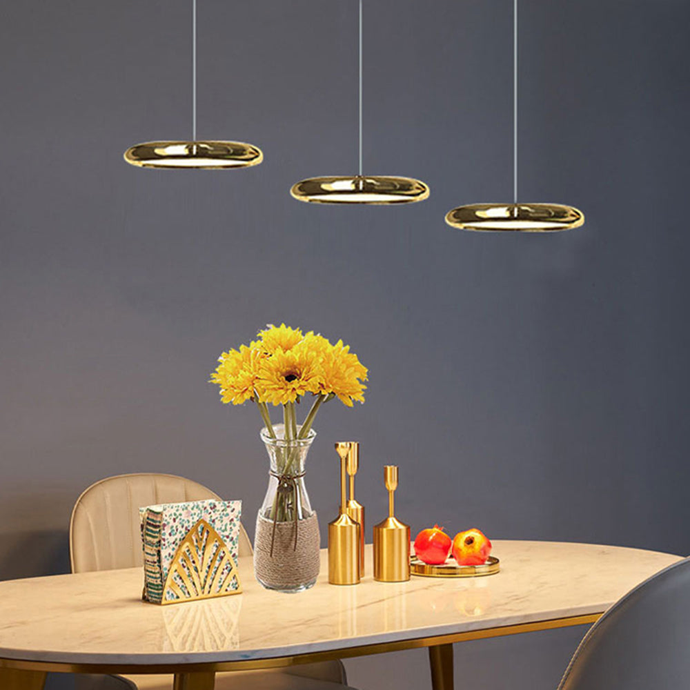 Arisha Modern LED Pendelleuchte Ring Esstisch, 3 Farbe, Metall Acryl