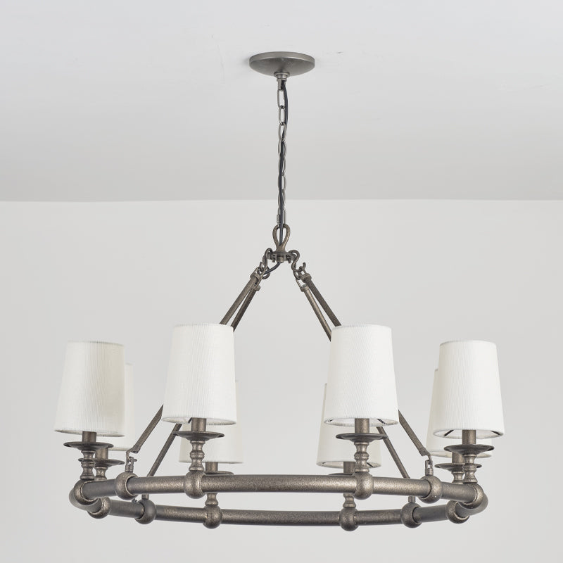 Unite Vintage Industrie Rund Gold Kronleuchter-Letslighting
