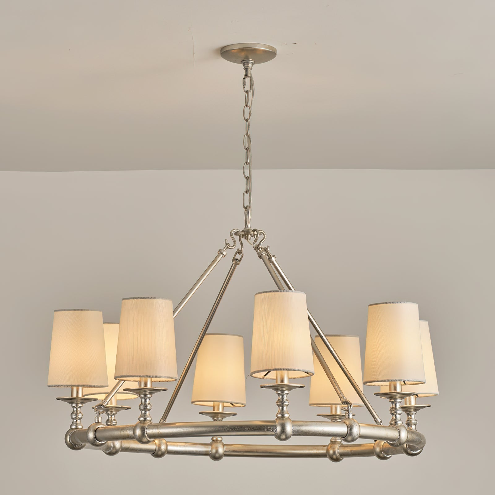 Unite Vintage Industrie Rund Gold Kronleuchter-Letslighting
