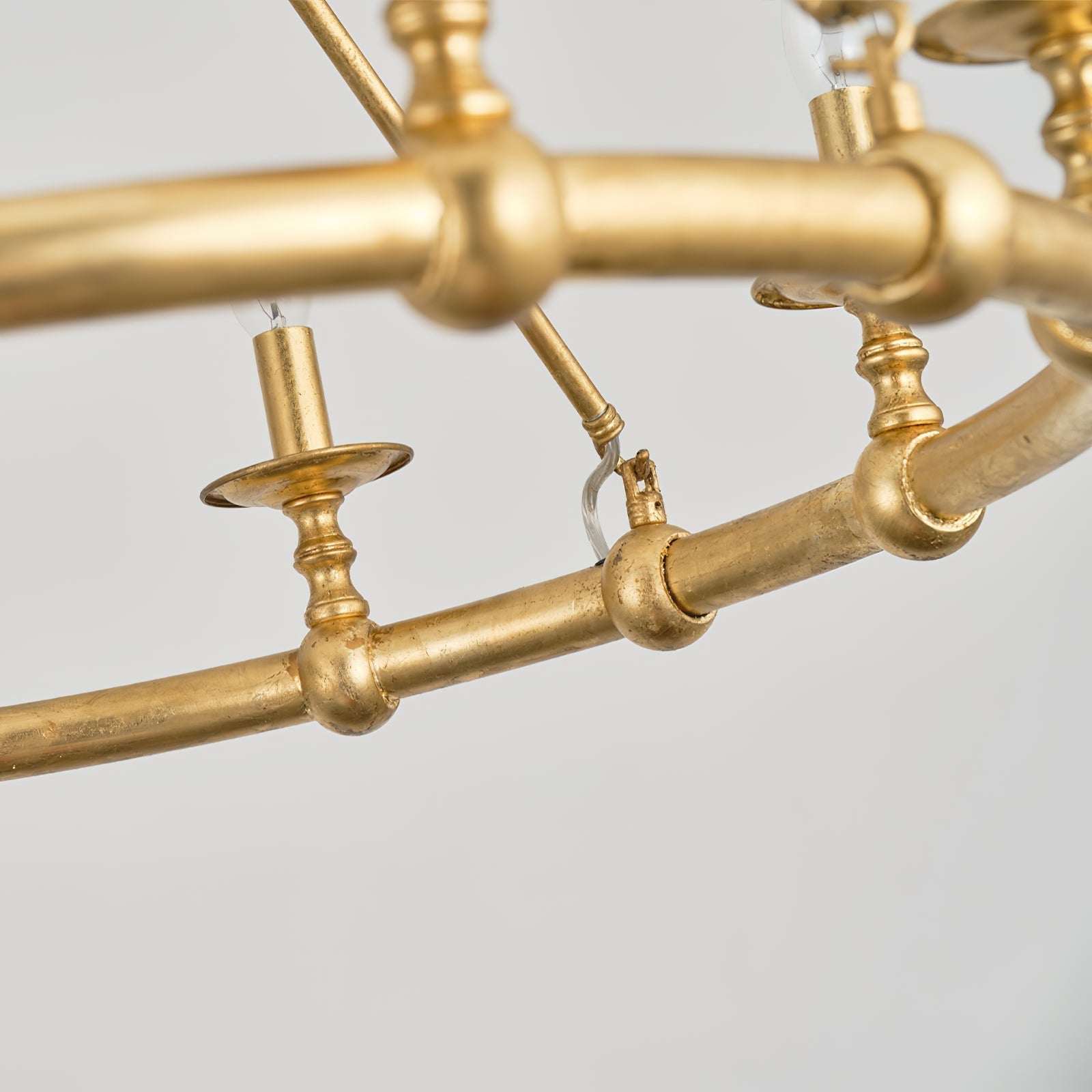 Unite Vintage Industrie Rund Gold Kronleuchter-Letslighting