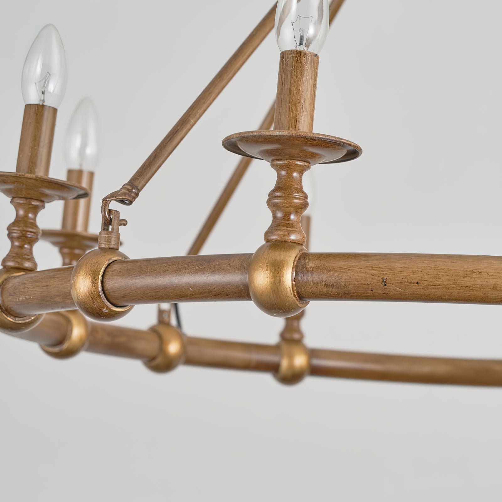 Unite Vintage Industrie Rund Gold Kronleuchter-Letslighting