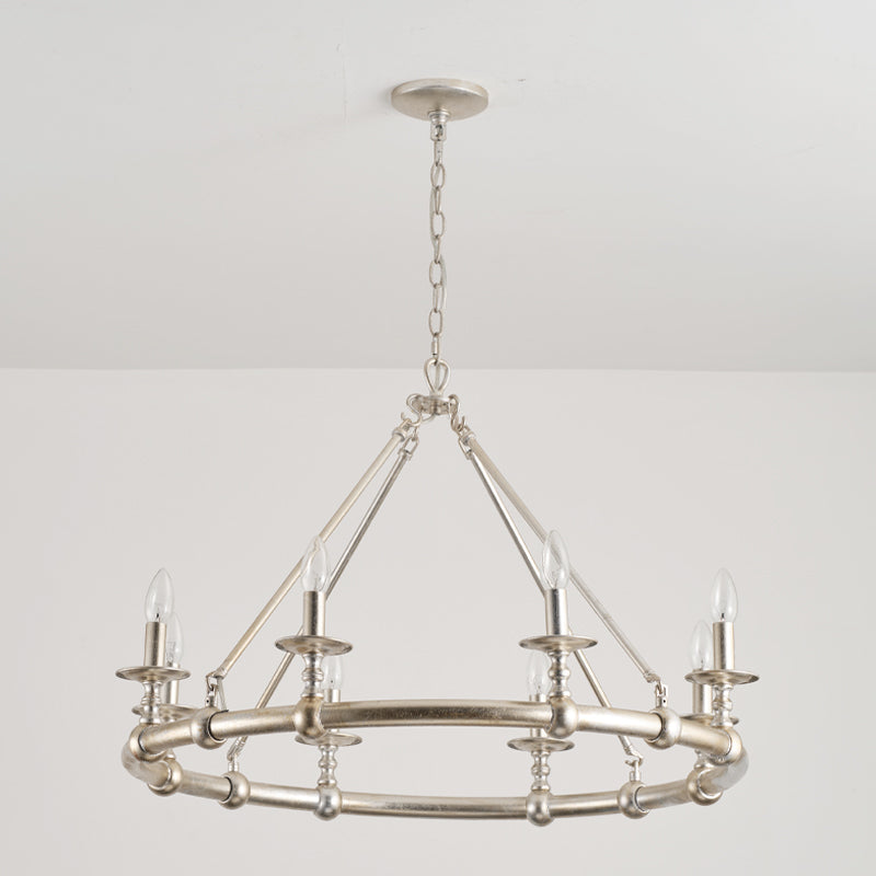 Unite Vintage Industrie Rund Gold Kronleuchter-Letslighting