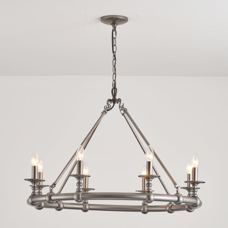 Unite Vintage Industrie Rund Gold Kronleuchter-Letslighting