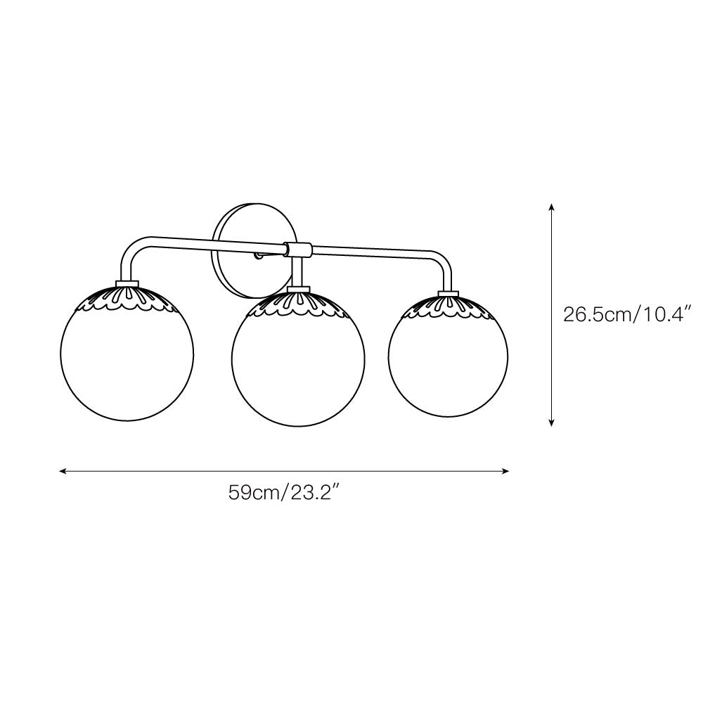 Aegis Modern Minimalist Globe Brass Glass Sconce Wall Lamp - Letslighting