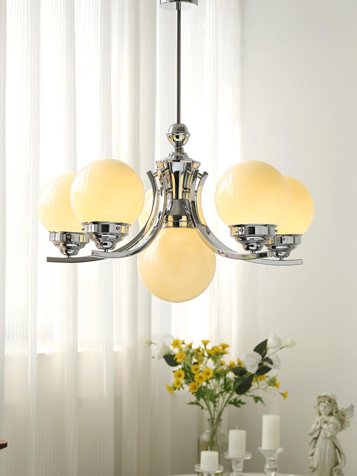 Lustra Kronleuchter Kugel Chrom Modern 5-armig-Letslighting