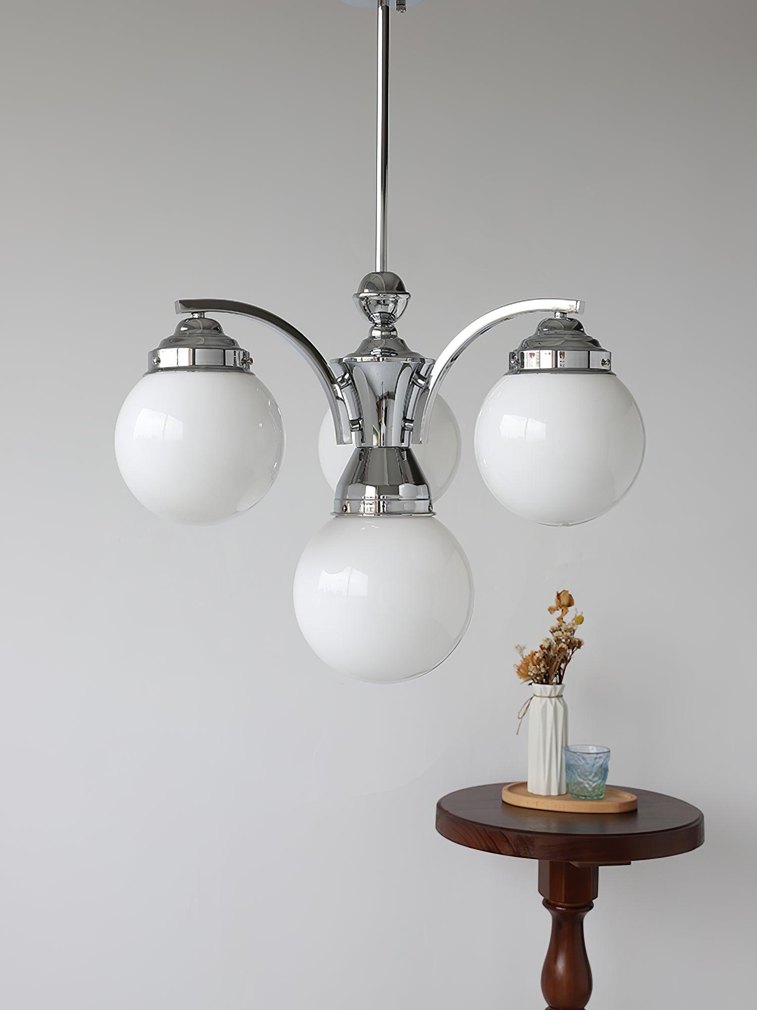 Lustra Kronleuchter Kugel Chrom Modern 5-armig-Letslighting