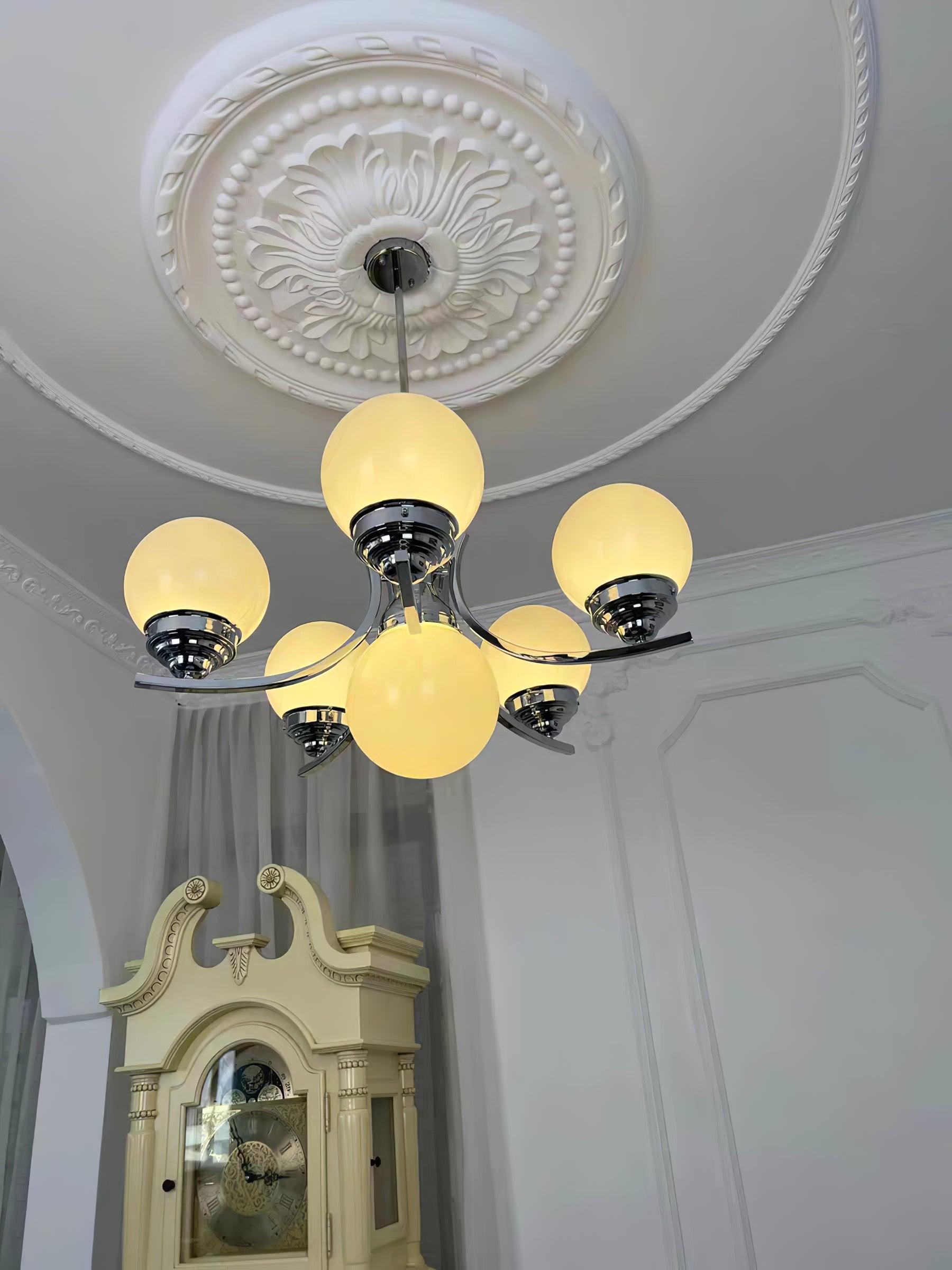 Lustra Kronleuchter Kugel Chrom Modern 5-armig-Letslighting