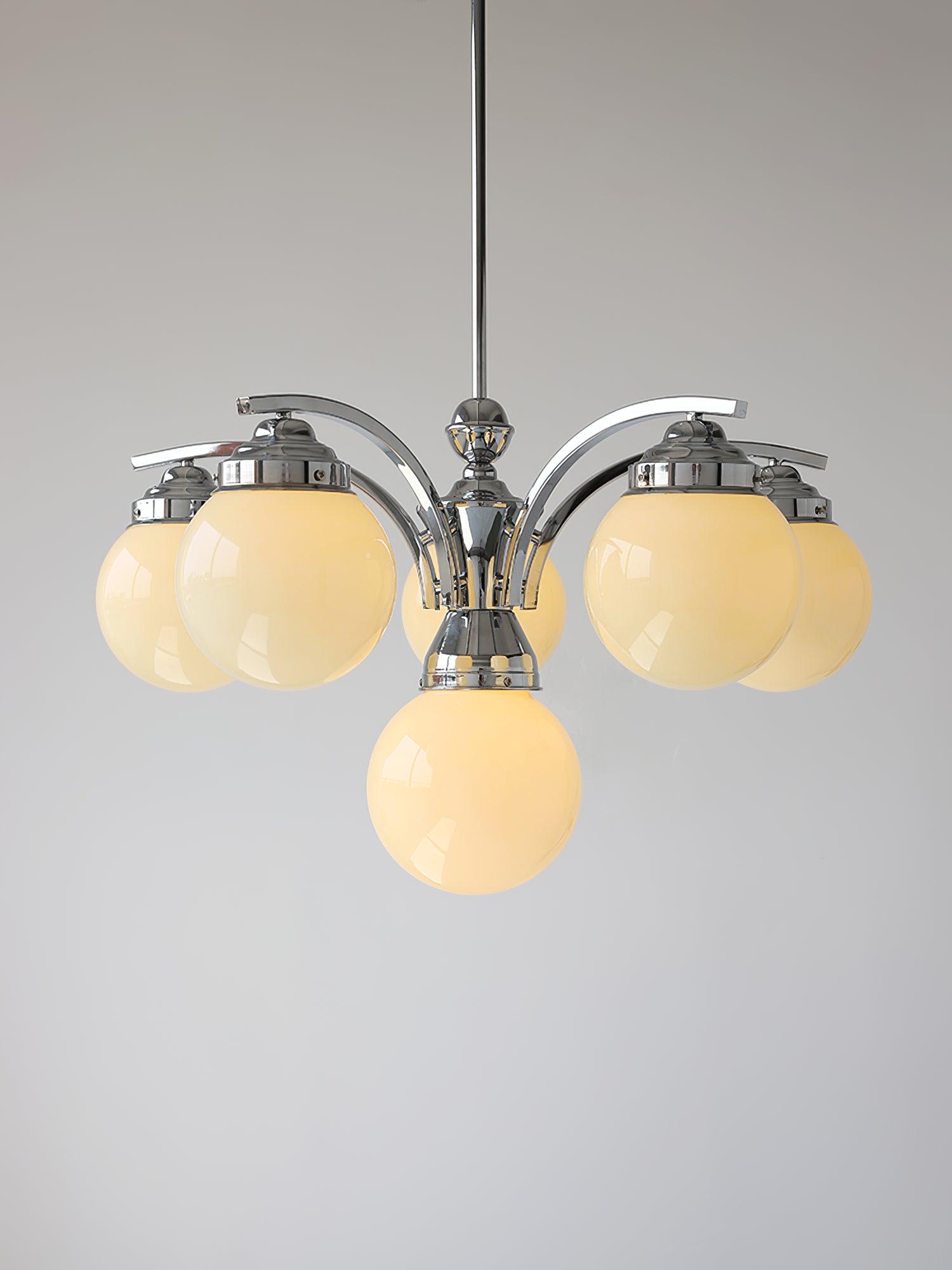 Lustra Kronleuchter Kugel Chrom Modern 5-armig-Letslighting