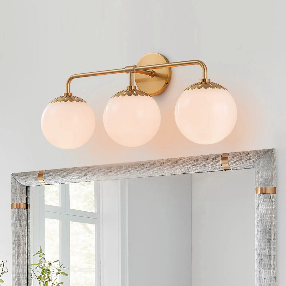 Aegis Modern Minimalist Globe Brass Glass Sconce Wall Lamp - Letslighting