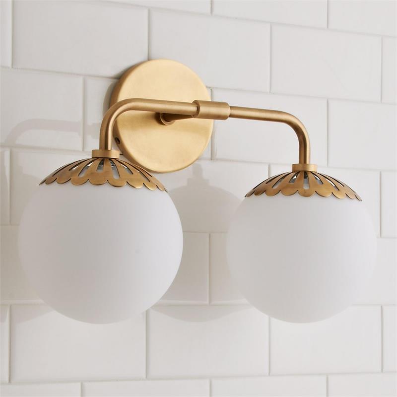 Aegis Modern Minimalist Globe Brass Glass Sconce Wall Lamp - Letslighting