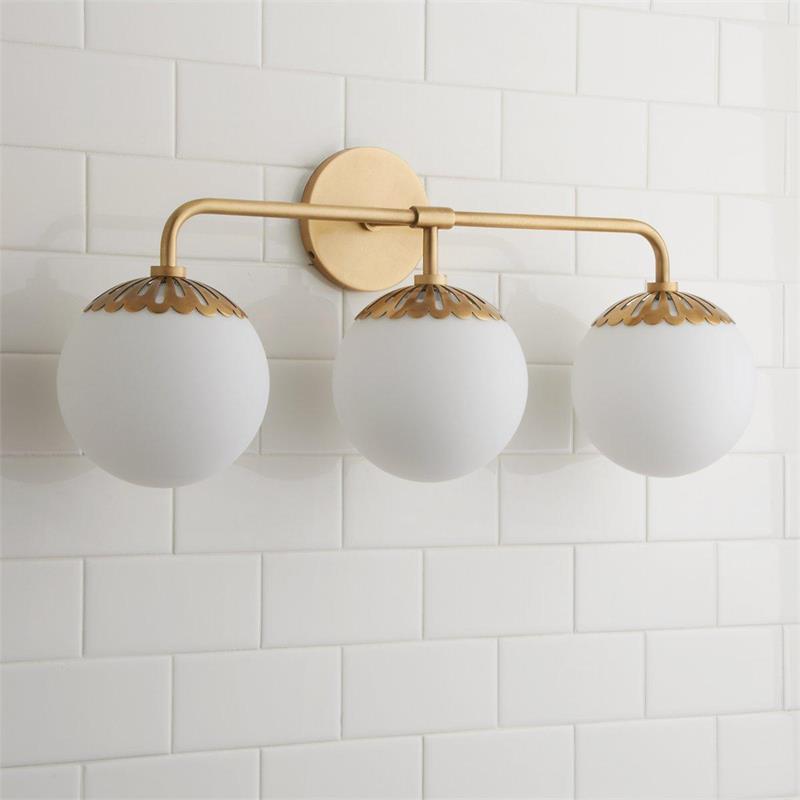 Aegis Modern Minimalist Globe Brass Glass Sconce Wall Lamp - Letslighting