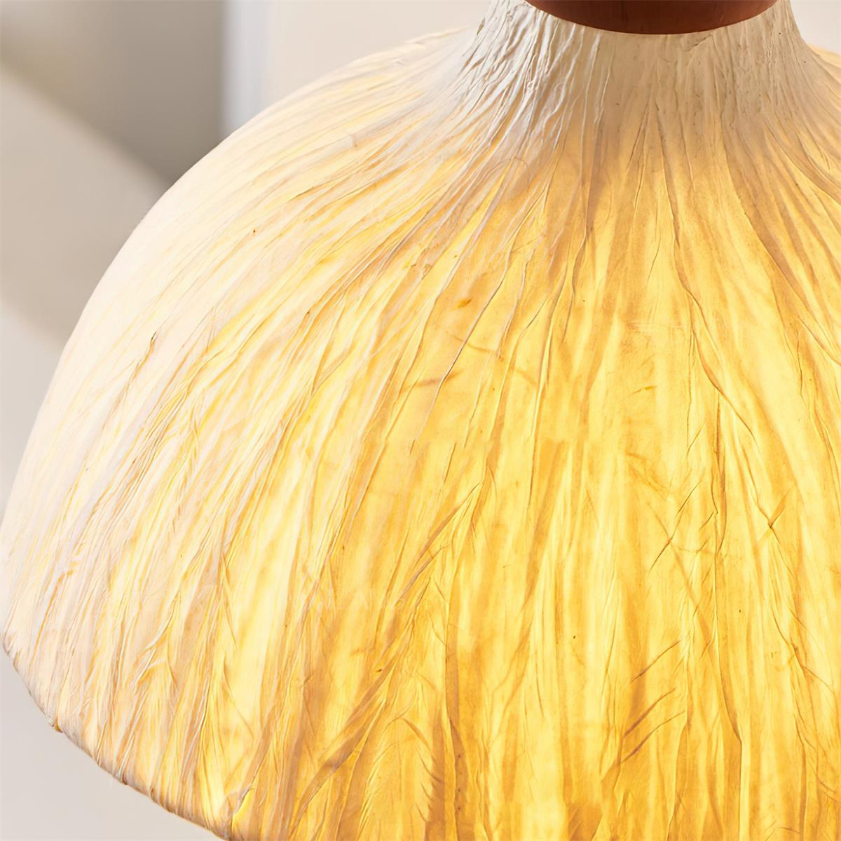 Wall Lamp Rice Paper Shade Wood Arm - Letslighting