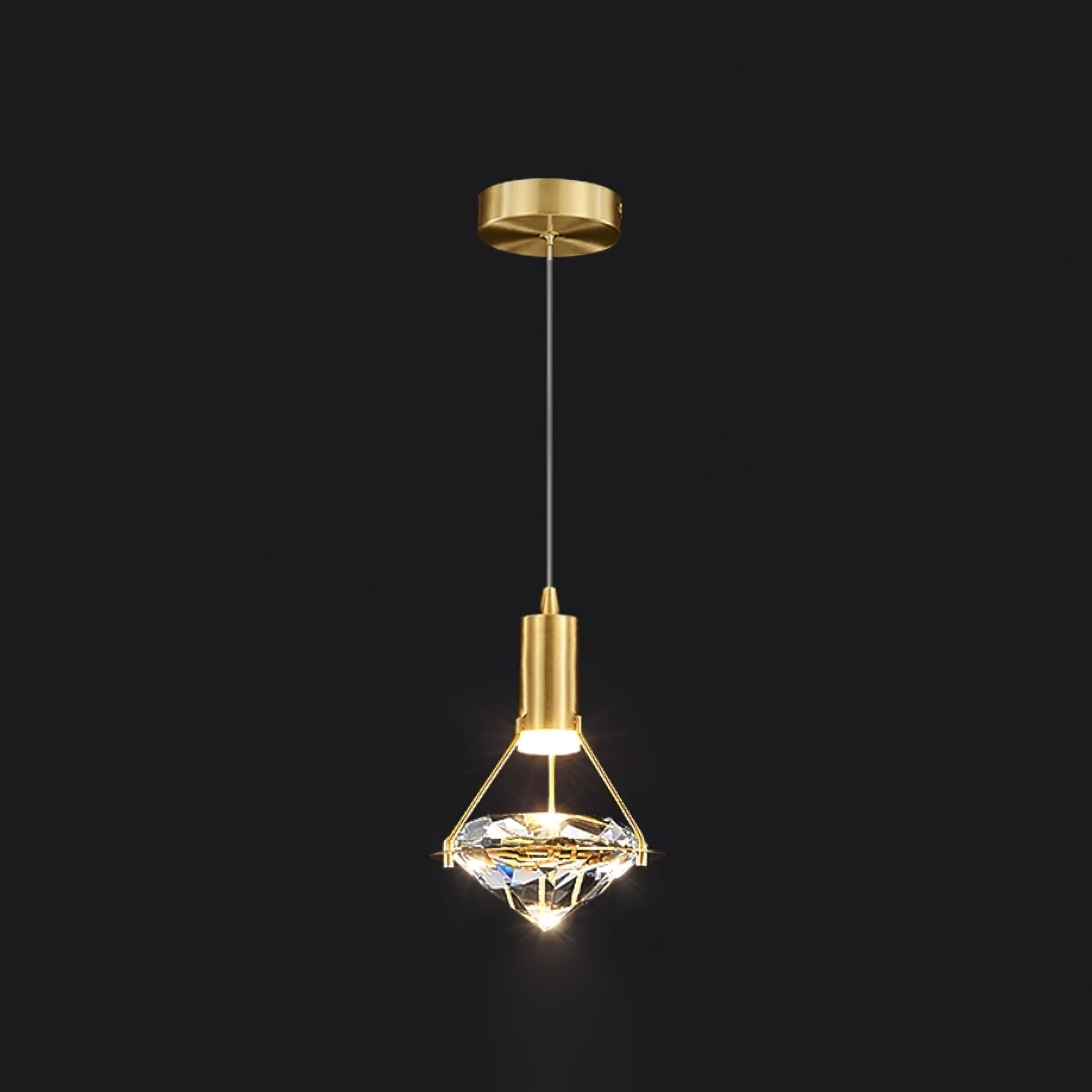 Elysianire Messing Kristall Elegant Pendelleuchte-Letslighting