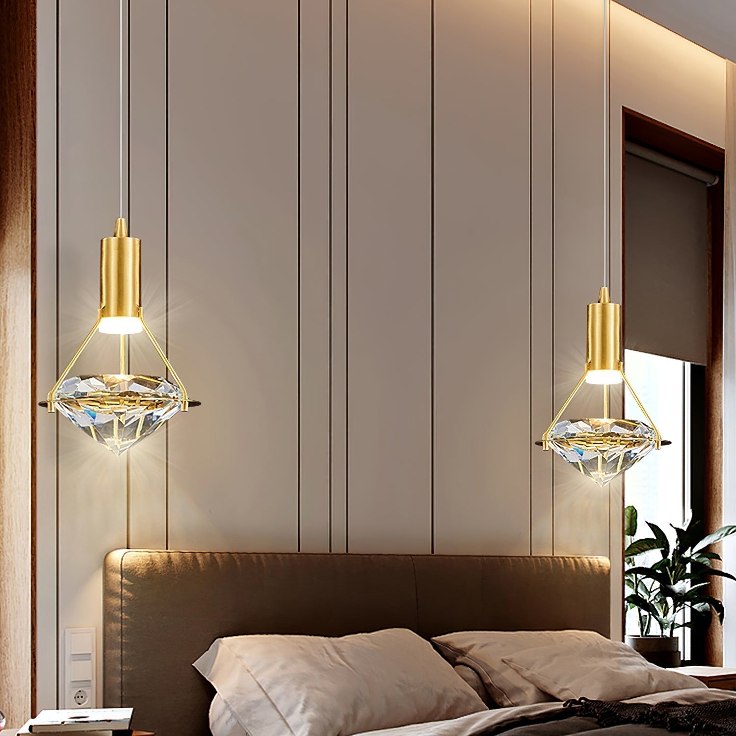 Elysianire Messing Kristall Elegant Pendelleuchte-Letslighting