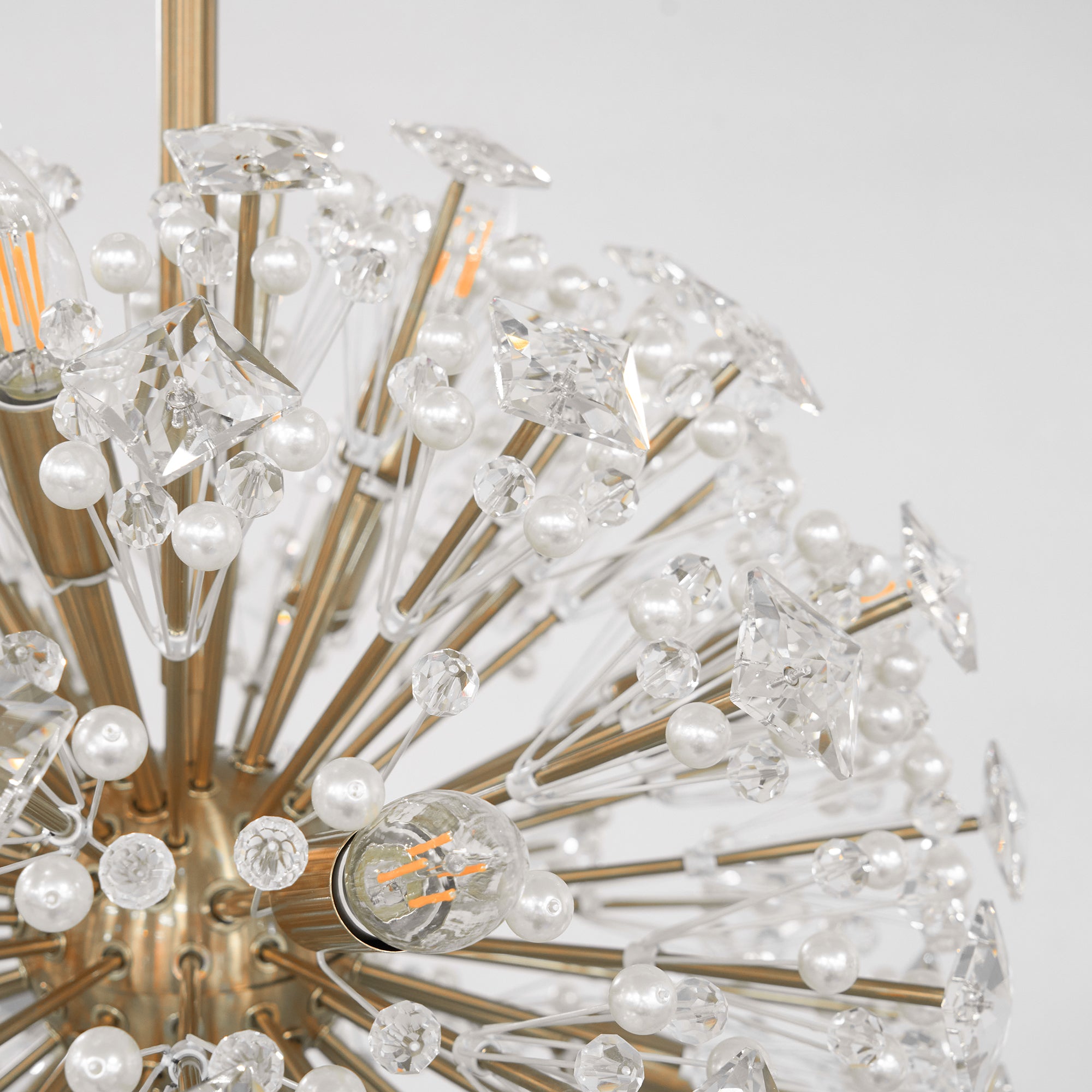 Aurora Chandelier Dickinson Gold Crystal Starburst - Neutralighting