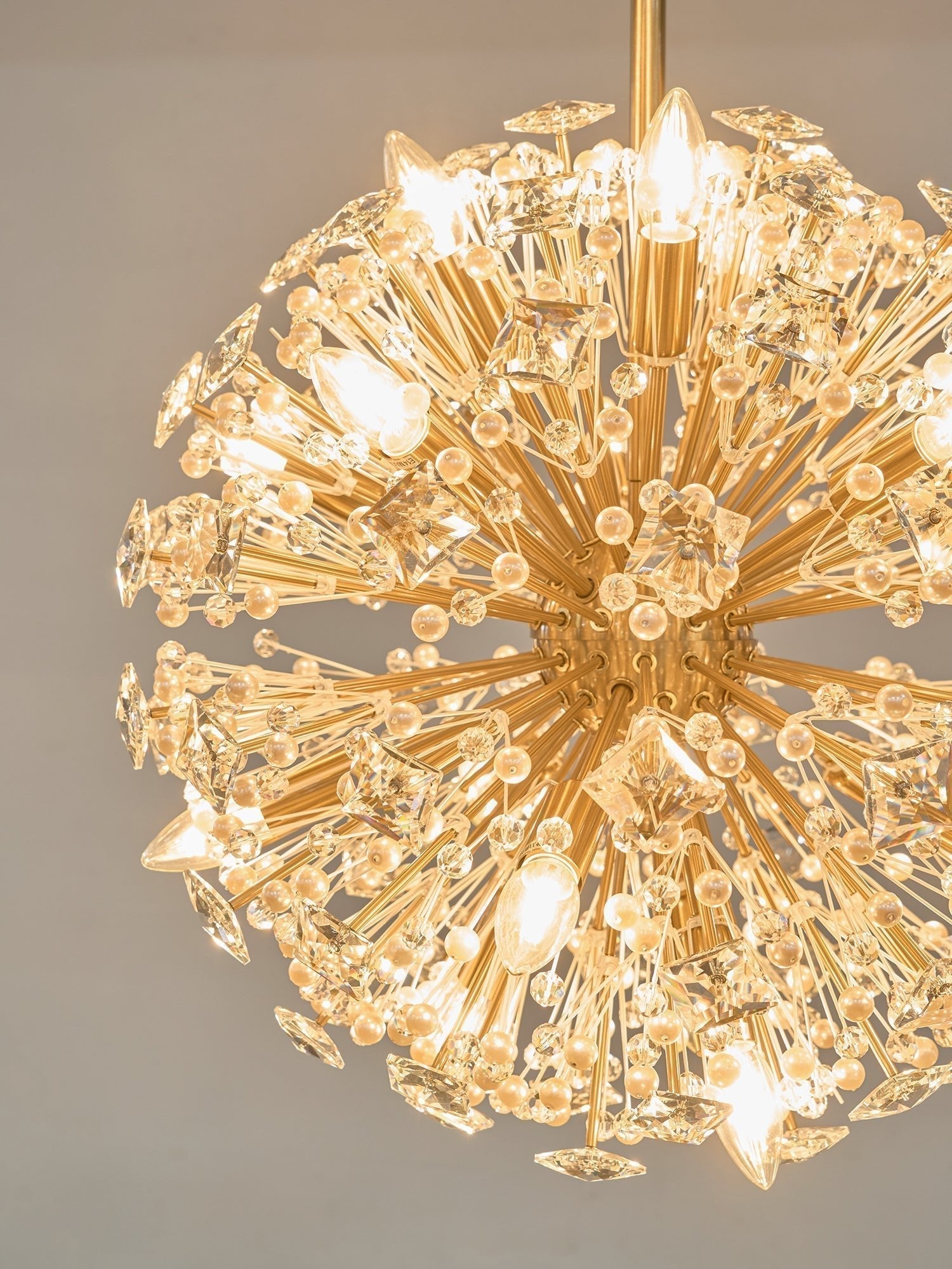 Aurora Chandelier Dickinson Gold Crystal Starburst - Neutralighting
