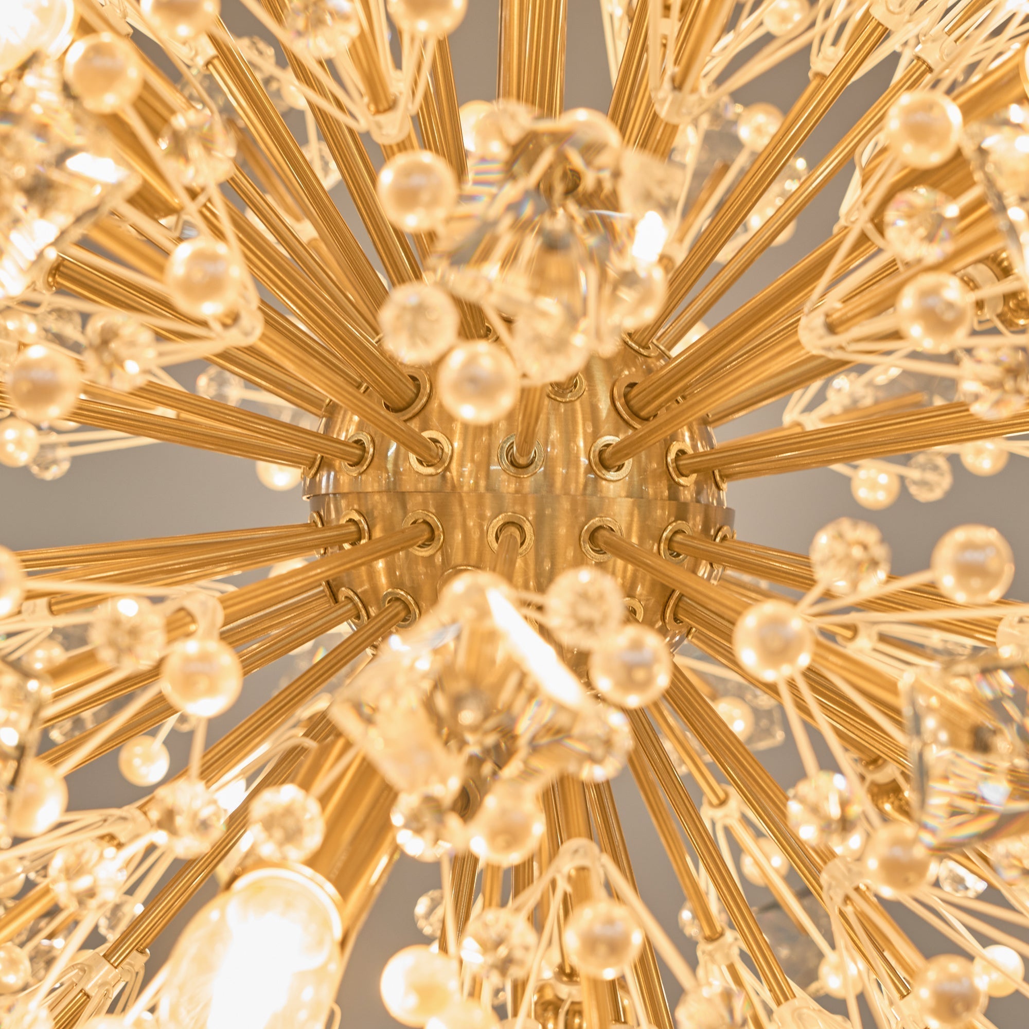 Aurora Chandelier Dickinson Gold Crystal Starburst - Neutralighting